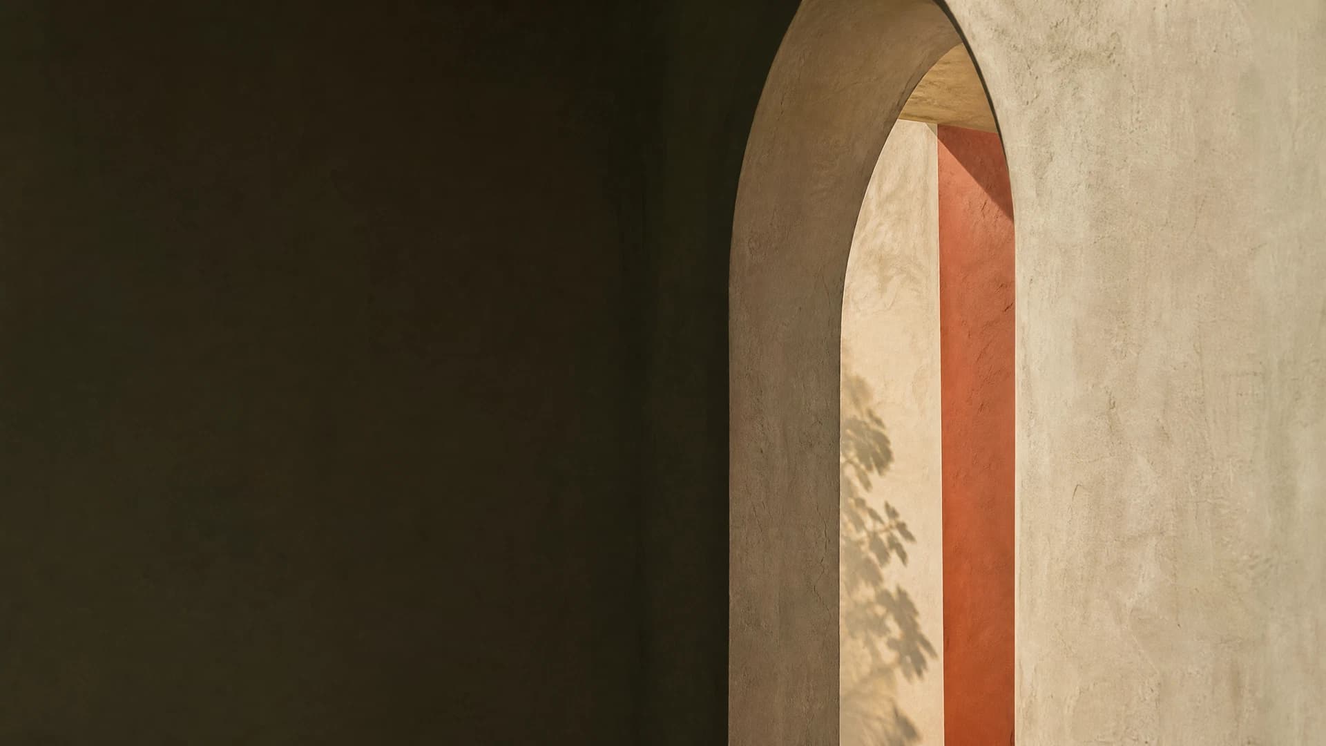 Abstract Mediterranean arch in afternoon light